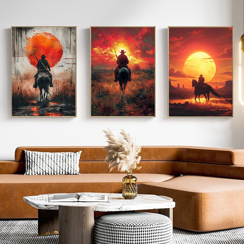Retro Gaming Art - Classic Retro Game Cowboy Character Red