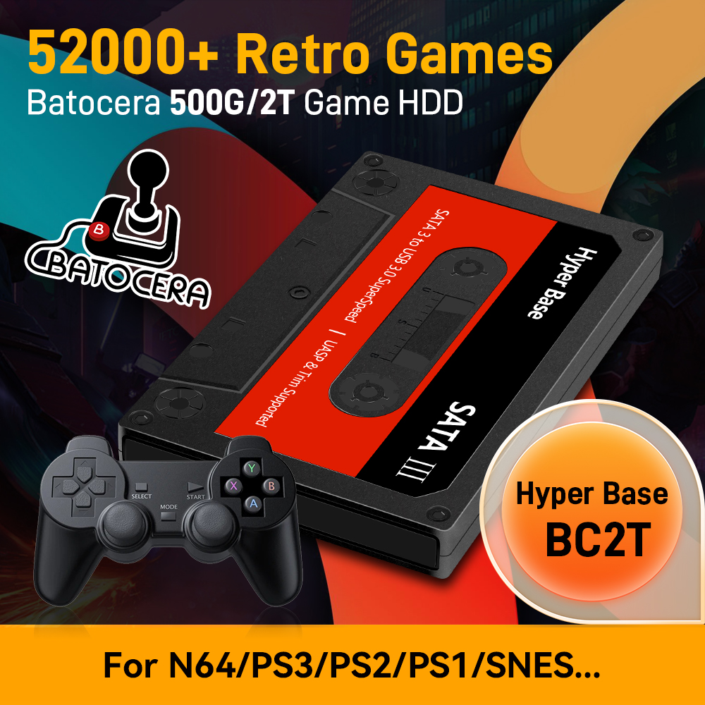 Retro Gaming Batocera - Batocera 500G/2T Emulator Game Hard Drive