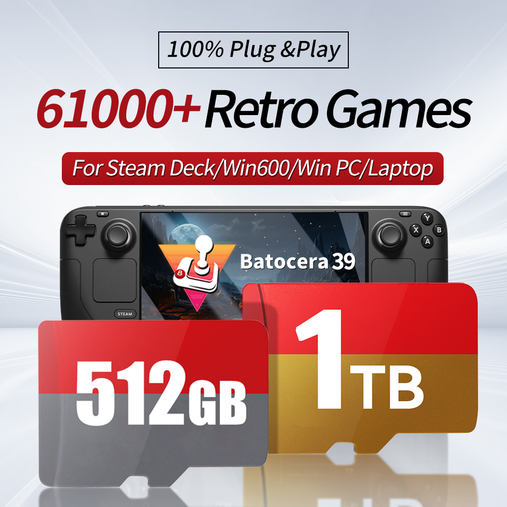 Retro Gaming Batocera - 1TB Gaming Card With 61000 Retro