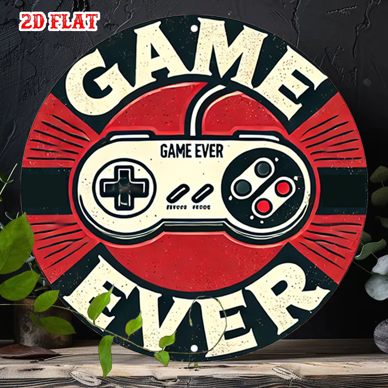 Retro Gaming Art - 2D Flat 1pc Retro Gaming Round