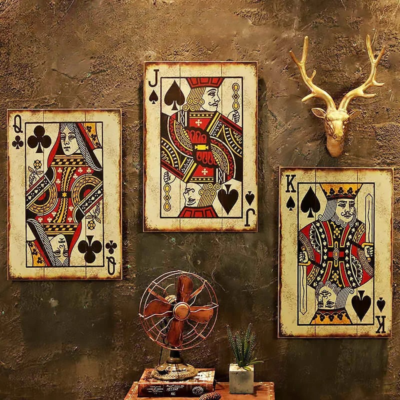 Industrial Chic Poker Wall Dec – Retro Gaming Art Bewertung und Preis