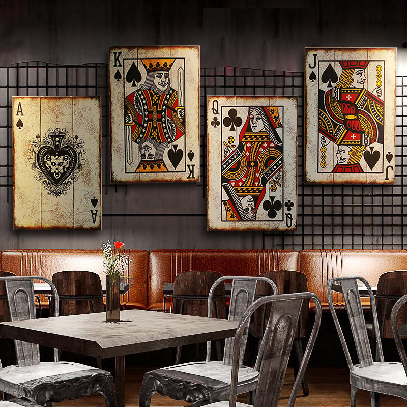 Industrial Chic Poker Wall Dec – Retro Gaming Art Bewertung und Preis