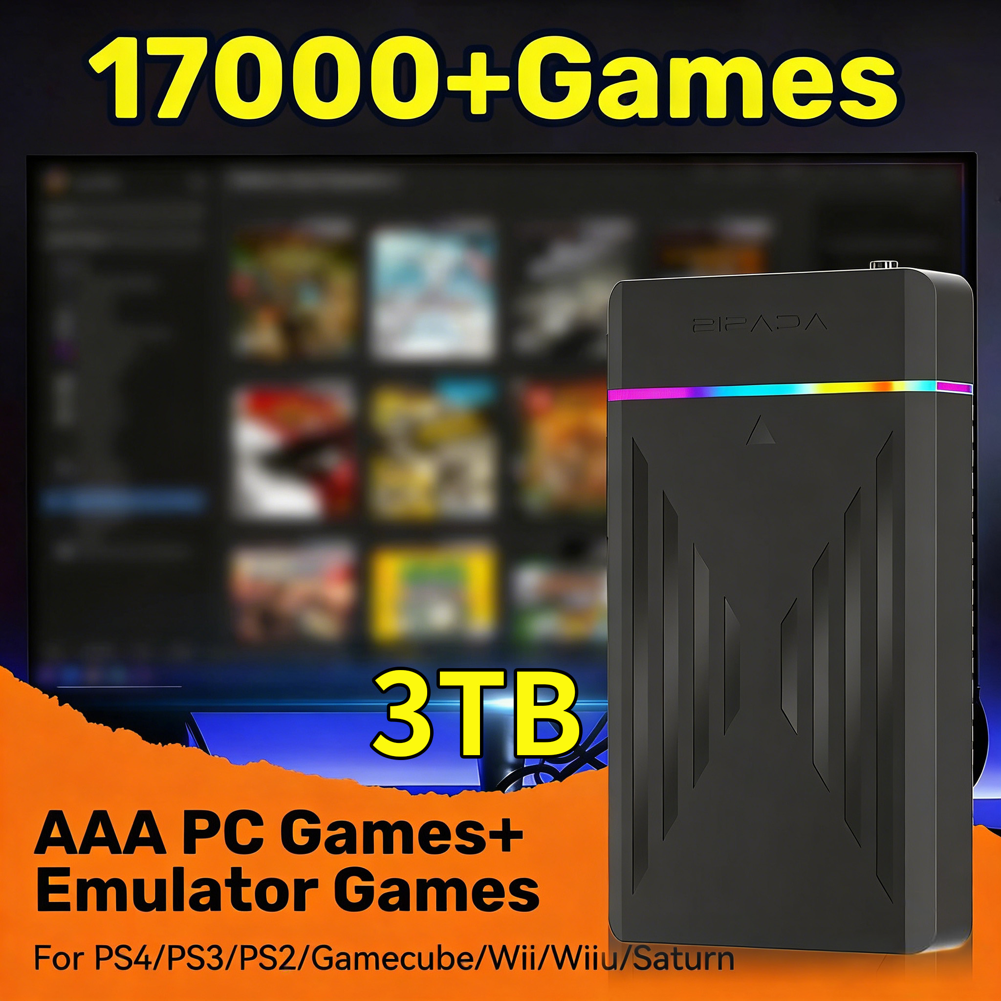 Portable 3TB Gaming HDD Video  – Retro Gaming Laptop Bewertung und Preis