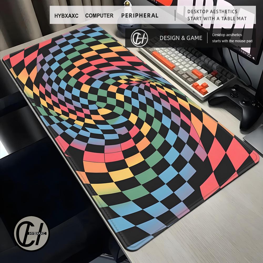 XL Checkered Rainbow Desk Mat  – Retro Gaming Xl Bewertung und Preis