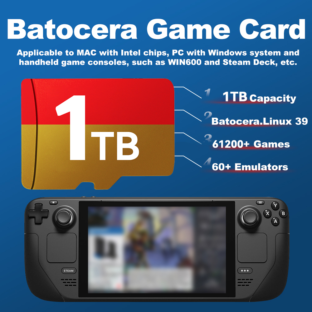 1TB Game TF Card for Steam Dec – Retro Gaming Batocera Bewertung und Preis