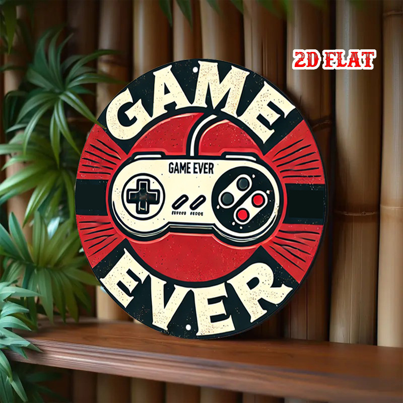 2D Flat 1pc Retro Gaming Round – Retro Gaming Art Bewertung und Preis